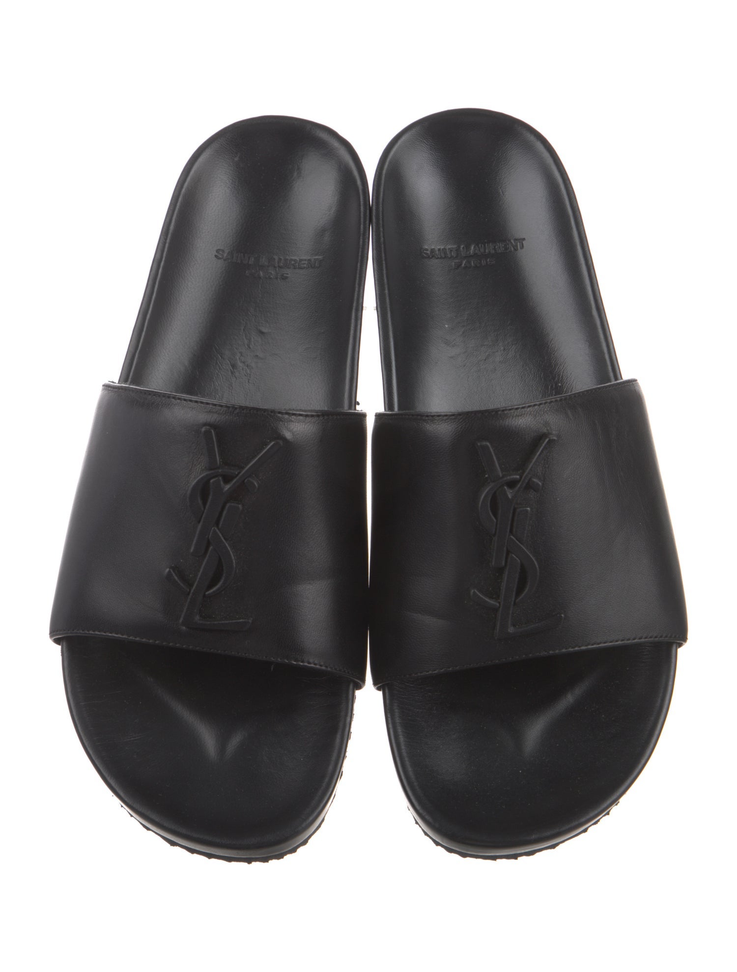 Saint Laurent Leather Slides